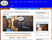 Tablet Screenshot of lakepowellpaddleboards.com